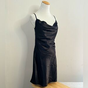 💎LBD💎 Black Satin Slip Dress